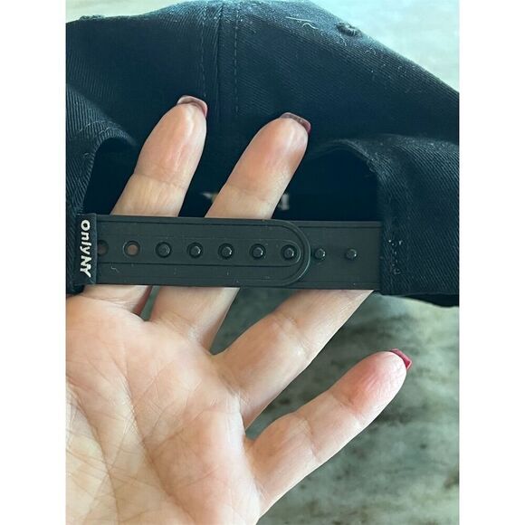 Only NY Unisex Black Embroidered Red Box Running Cap Adjustable Strap - Picture 8 of 8